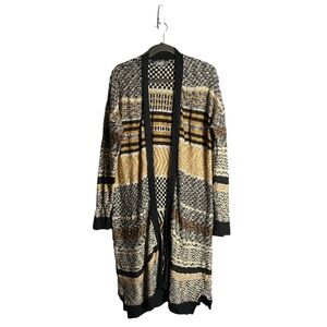 Marled by Reunited Clothing Women's Color Block Striped Long Line Cardigan